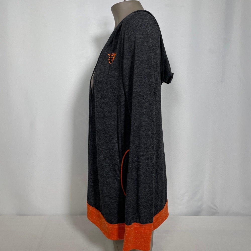 Oregon State Beavers Colosseum Gray Hooded Open Front Cardigan Women's MEDIUM - Picture 4 of 10